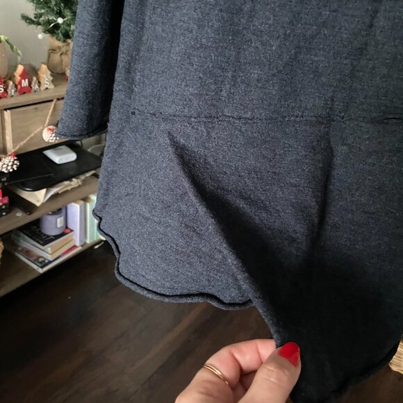 OSKA Dark Grey 100% Wool Lagenlook Made in Germany Lightweight Sweater Sz 0 - Picture 6 of 9